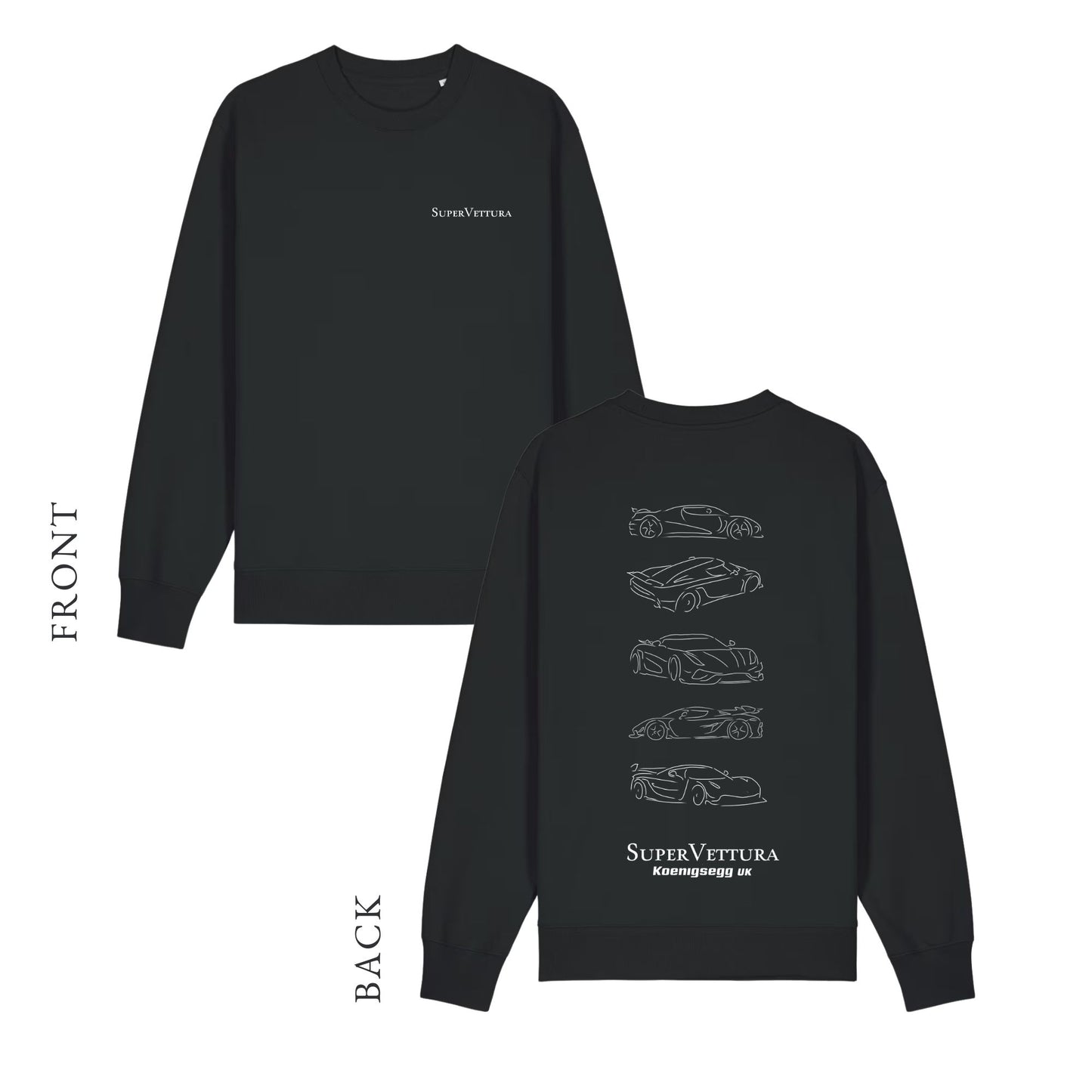 SuperVettura Black Sketch Squadron Heavyweight Sweater