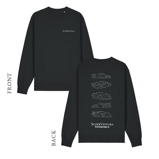 SuperVettura Black Sketch Squadron Heavyweight Sweater