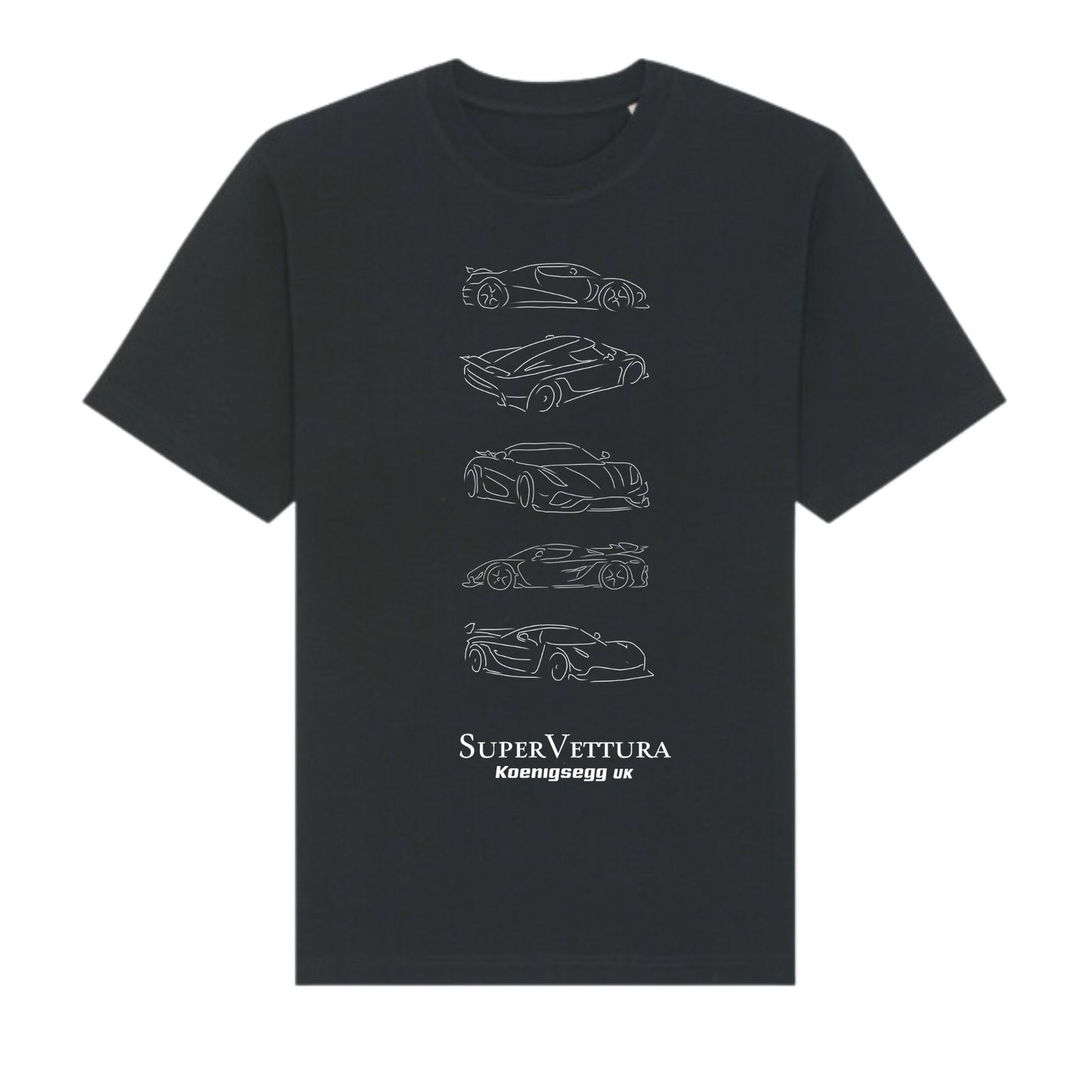 SuperVettura Black Sketch Squadron Heavyweight T Shirt