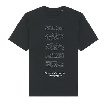 SuperVettura Black Sketch Squadron Heavyweight T Shirt