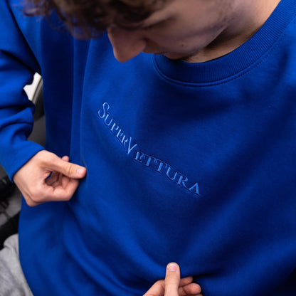 SuperVettura Klein Blue Heavyweight Embroidered Sweater