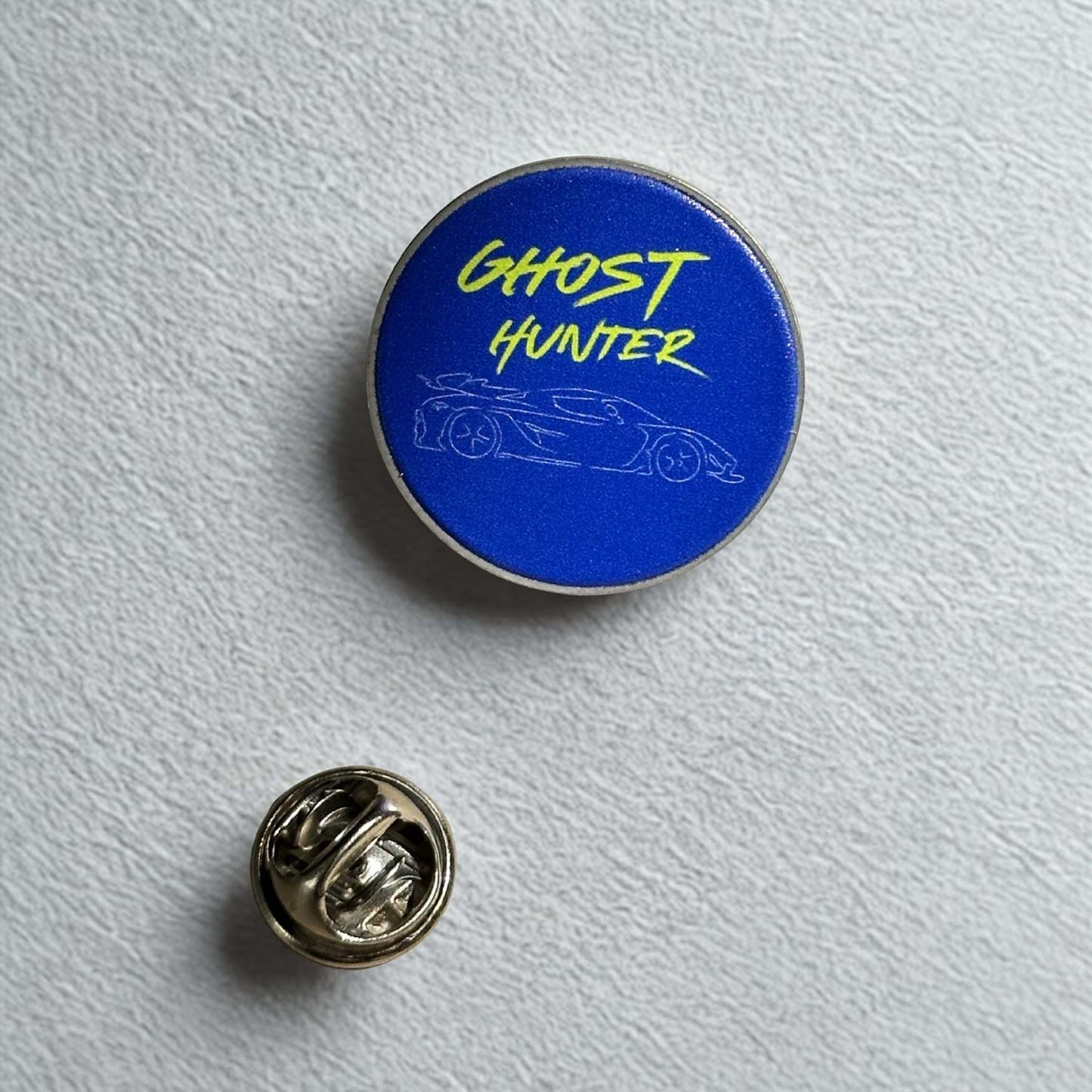 Blue Ghosthunter Pin Badge