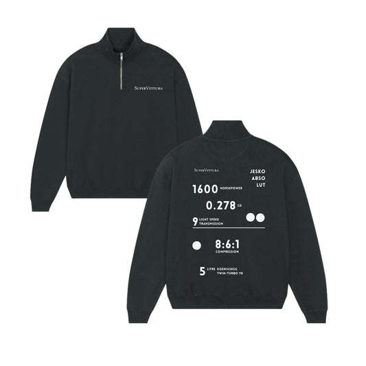 SuperVettura Quarter Zip Sweatshirt reverse
